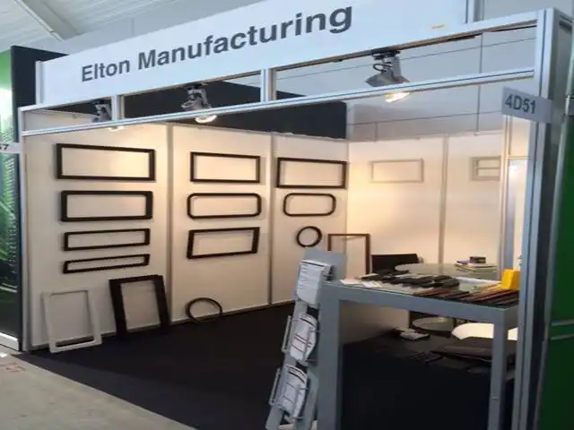 Elton Manufacturing's display booth at RT Trade Fair 2015 Stuttgart Germany