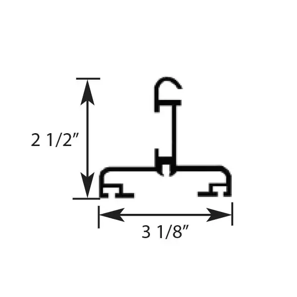 BA-3011 Bottom Aluminum retainer for Rolling Steel Retainer line drawing