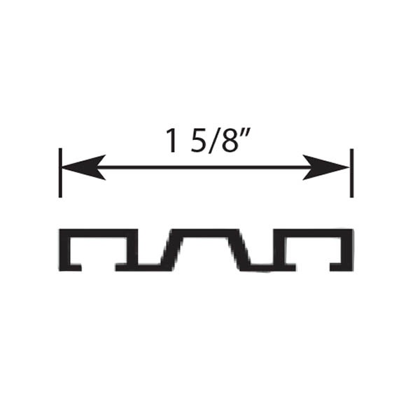 BR-1014  Rigid PVC Flat Bottom Retainer line drawing