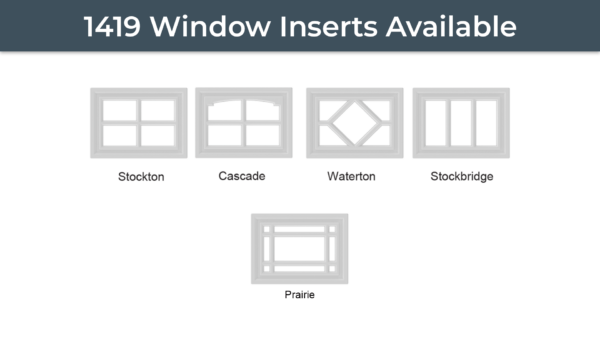 Elton Manufacturing 1419 residential garage door window decorative insert availability