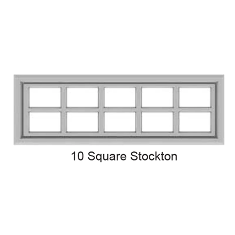 Elton Manufacturing Long Panel Garage Door Window Insert 10 Square Stockton