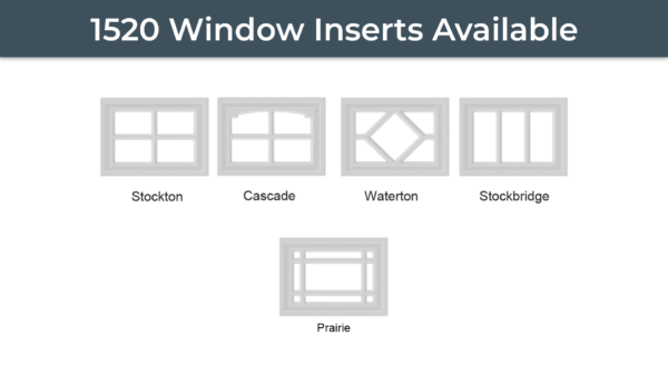 Elton Manufacturing 1520 residential garage door window decorative insert availability